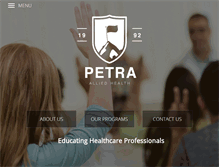 Tablet Screenshot of petraalliedhealth.com